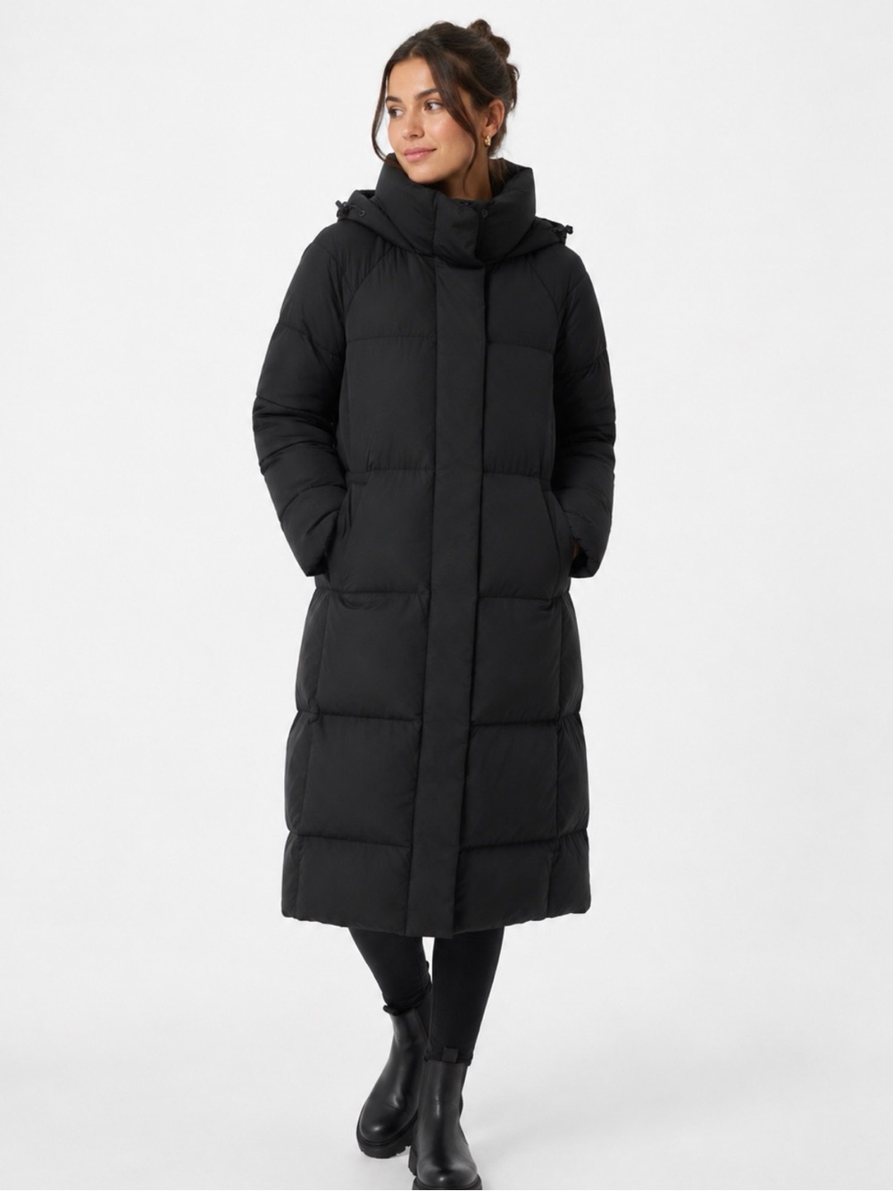 Levi's Long Black Puffer Winter Jacket